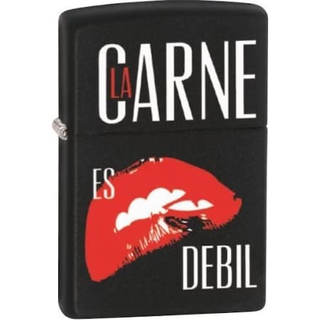 Zippo Zippo Custom La Carne Es Debil Black Matte ZIP-218CI010057